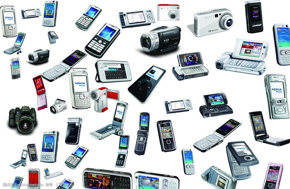 卡通数码产品图标集合 当科技遇见童趣